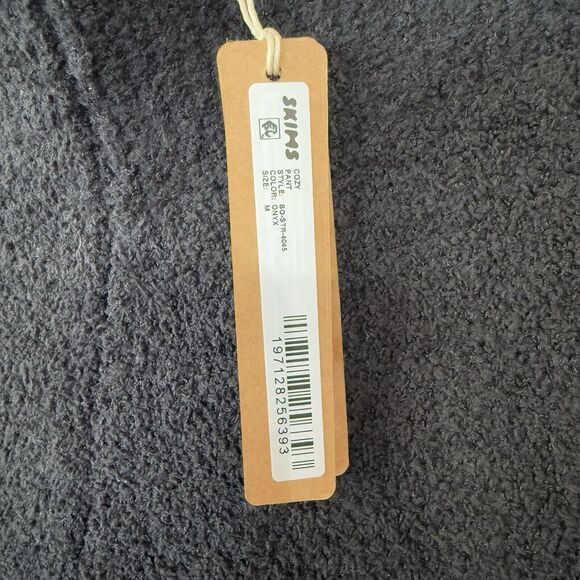 NWT SKIMS Cozy Pants Onyx Sz M Wide Leg Buttery Soft - Picture 11 of 12